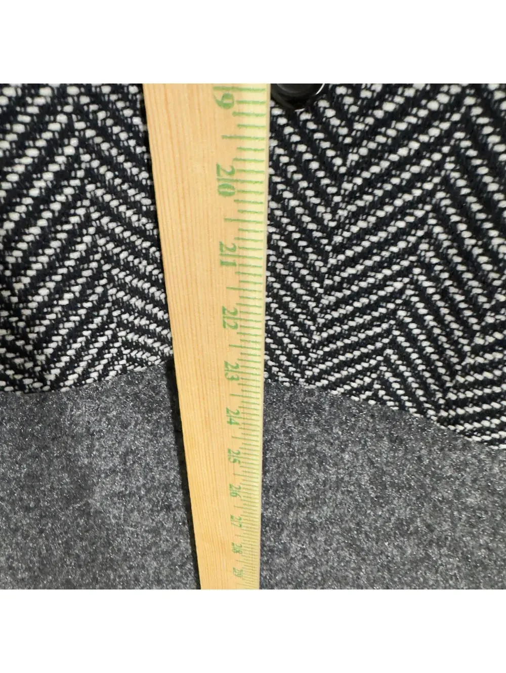 Maggy London Pea Coat Women 14 Black Striped Button Collared Long Sleeve Casual